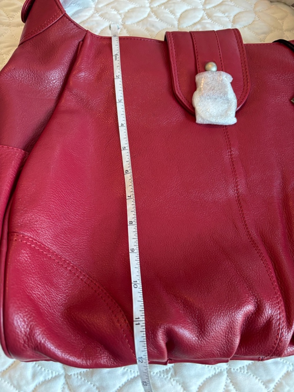 Red Leather Shoulder Bag - Picture 9 of 15